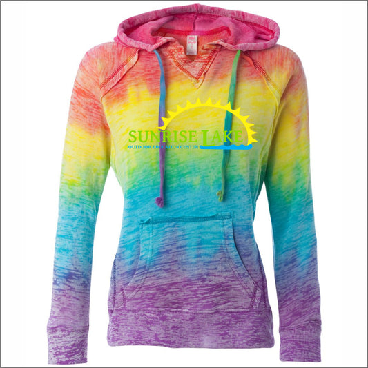 Sunrise Lake Ladies/Girls Burnout V-Notch Hoodie