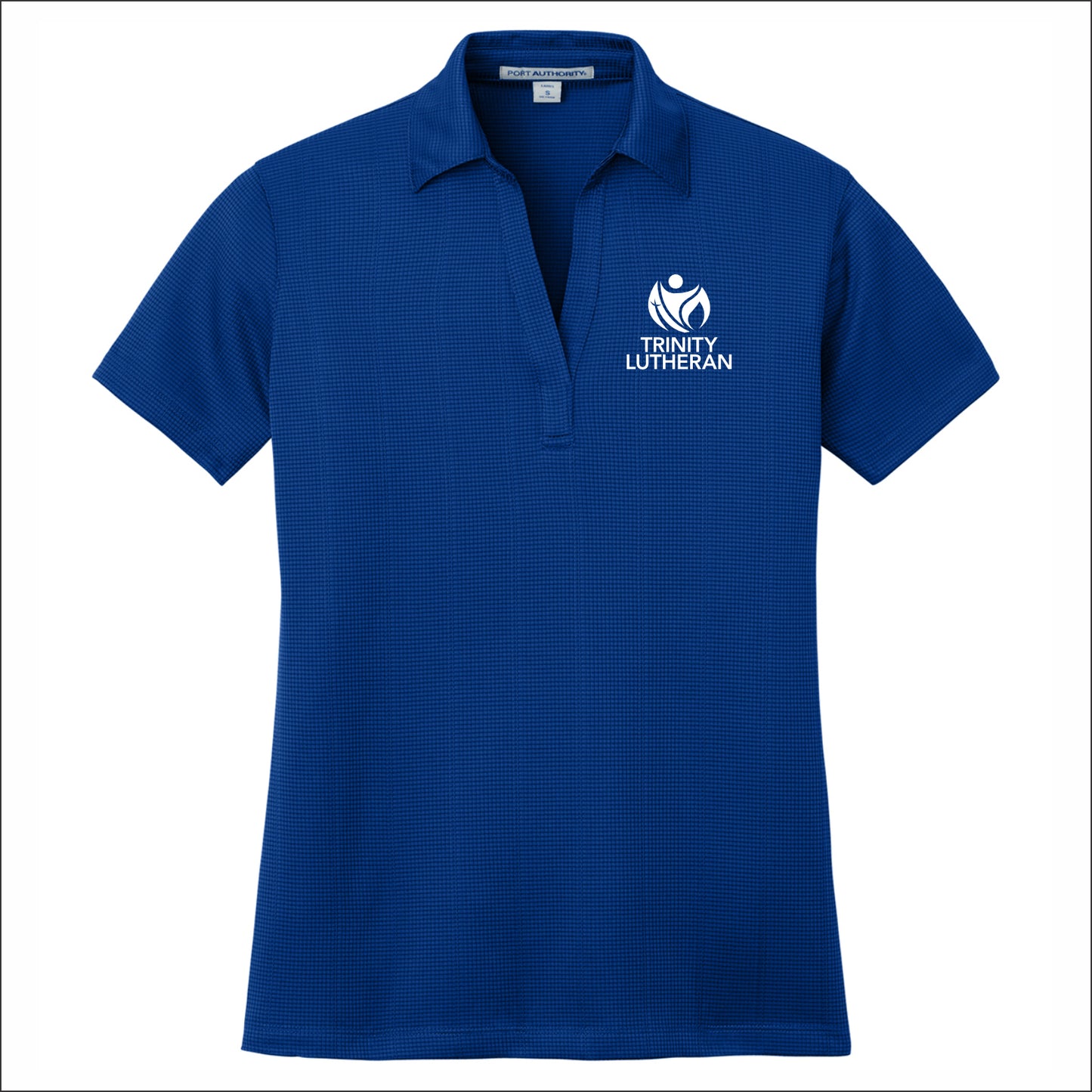 Trinity Lutheran Staff Ladies Performance Fine Jacquard Polo - Design B