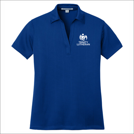 Trinity Lutheran Staff Ladies Performance Fine Jacquard Polo - Design B