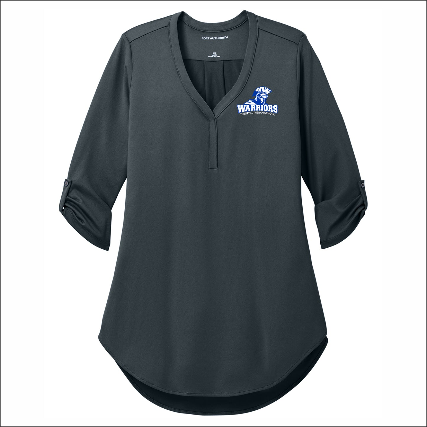Trinity Lutheran Staff Ladies City Stretch 3/4 Sleeve Tunic - Design A