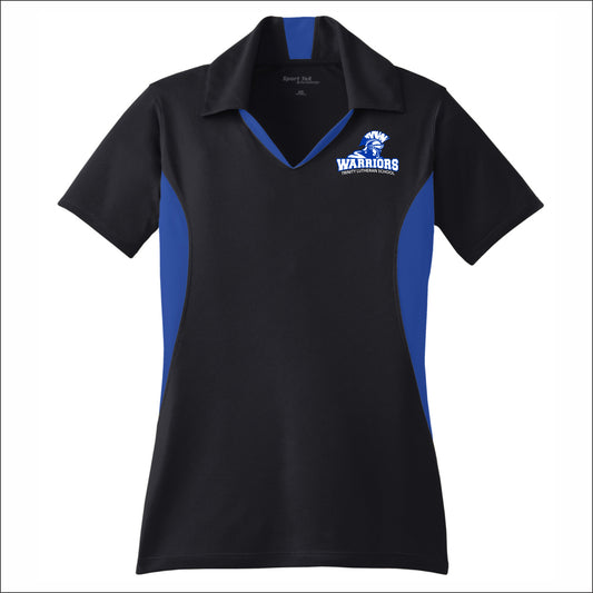 Trinity Lutheran Staff Ladies Performance Side Blocked Polo - Design A