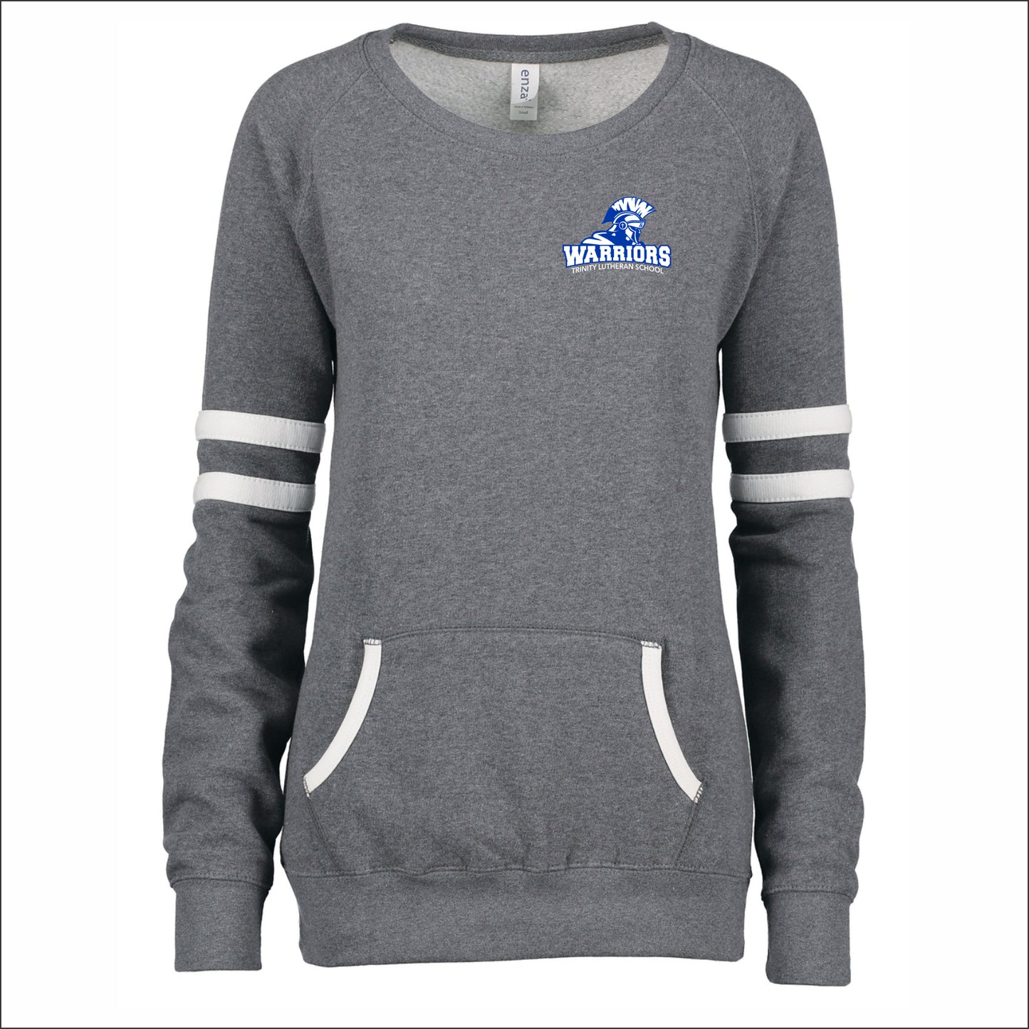 Trinity Lutheran Staff Ladies Varsity Crewneck Sweatshirt - Design A