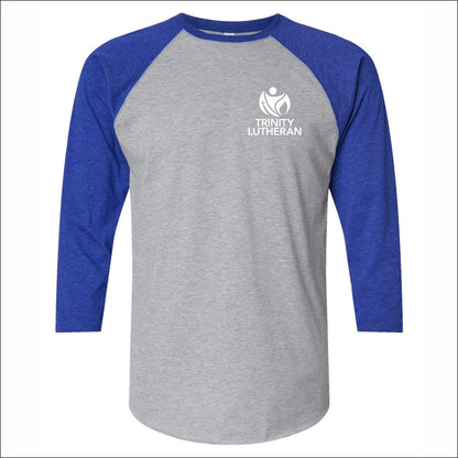 Trinity Lutheran Staff Baseball Fine Jersey Three-Quarter Sleeve Tee