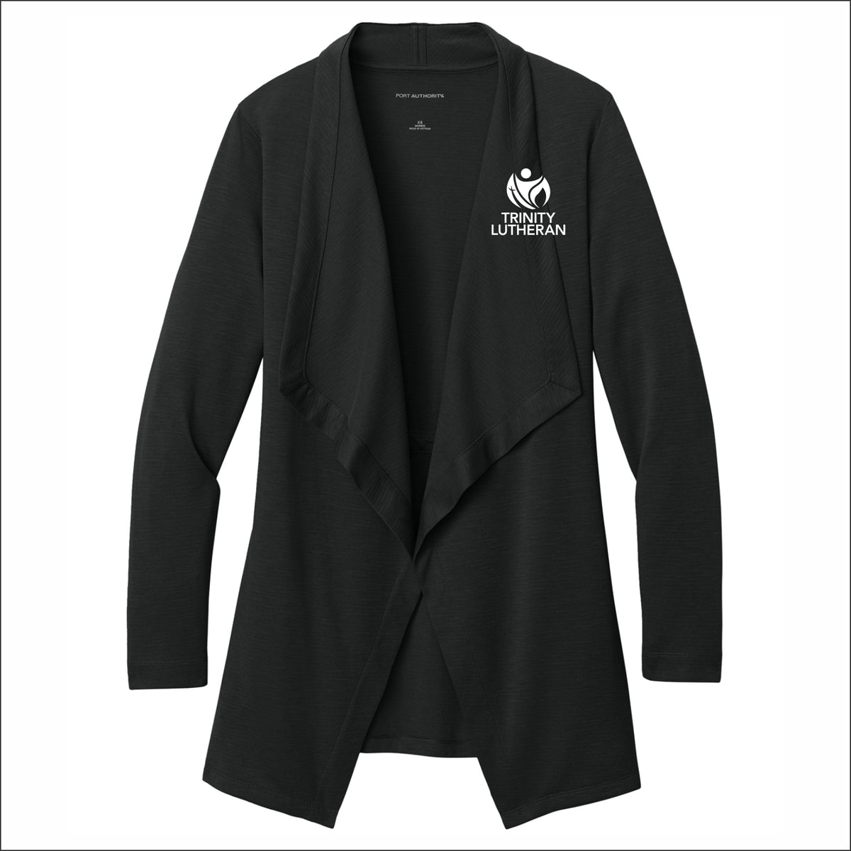 Trinity Lutheran Staff Ladies Breakwater Open Cardigan - Design B