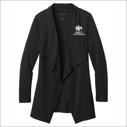 Trinity Lutheran Staff Ladies Breakwater Open Cardigan - Design B