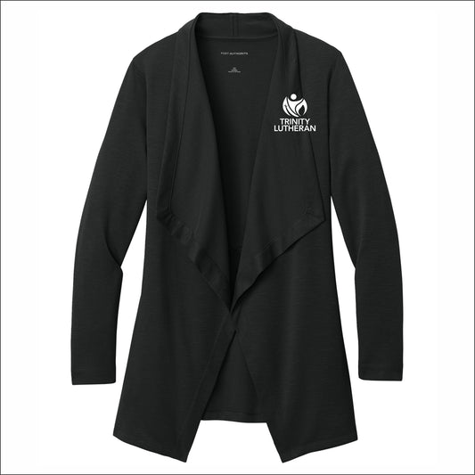 Trinity Lutheran Staff Ladies Breakwater Open Cardigan - Design B