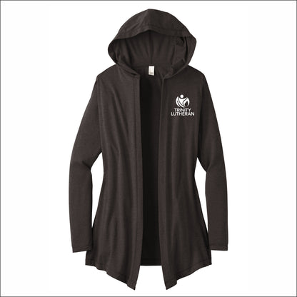 Trinity Lutheran Staff Ladies Tri-Blend Hooded Cardigan - Design B