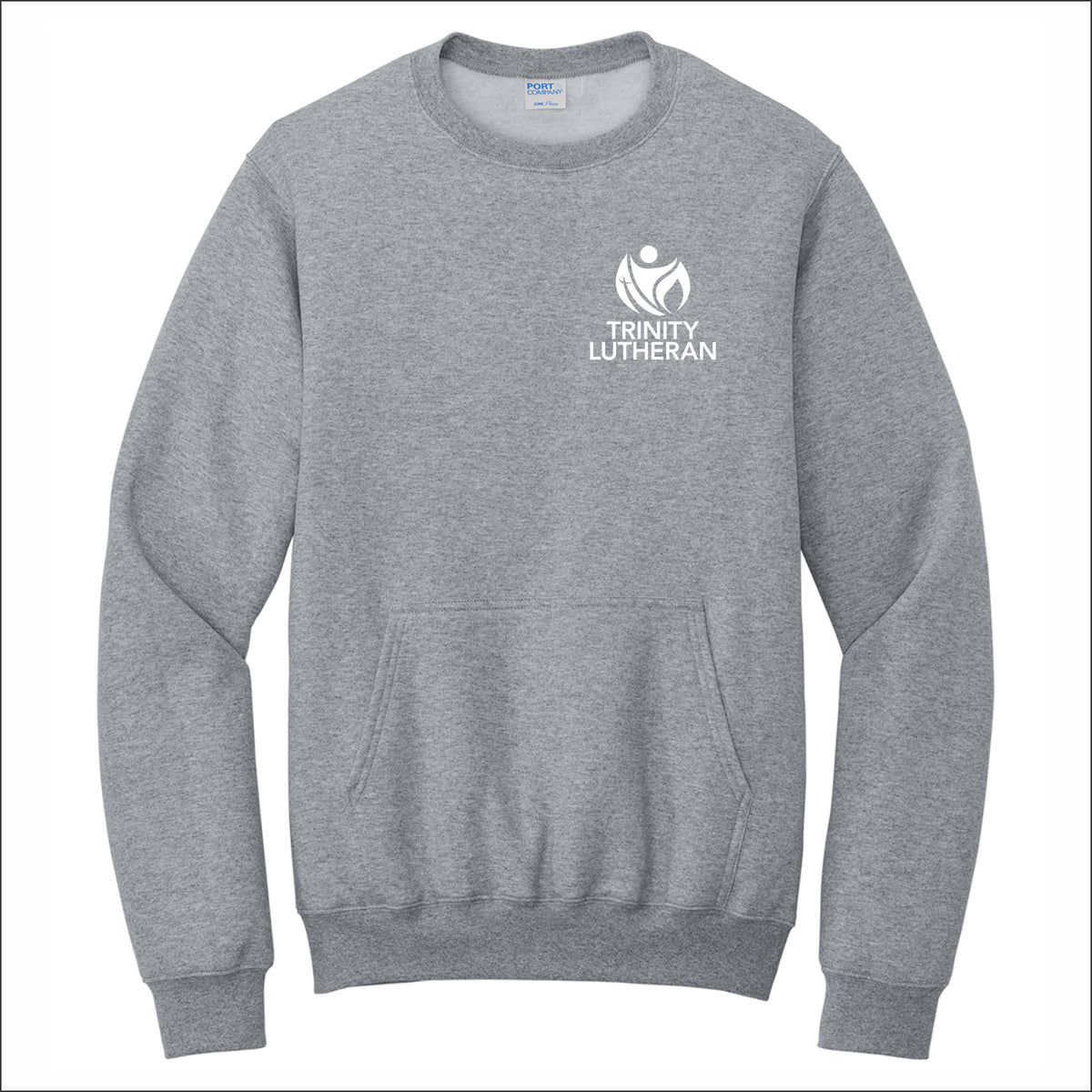 Trinity Lutheran Staff Crewneck Pouch Pocket Sweatshirt - Design B