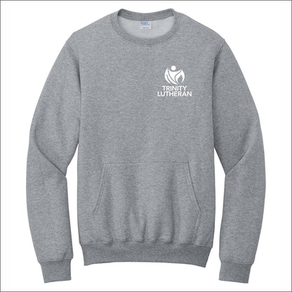 Trinity Lutheran Staff Crewneck Pouch Pocket Sweatshirt - Design B