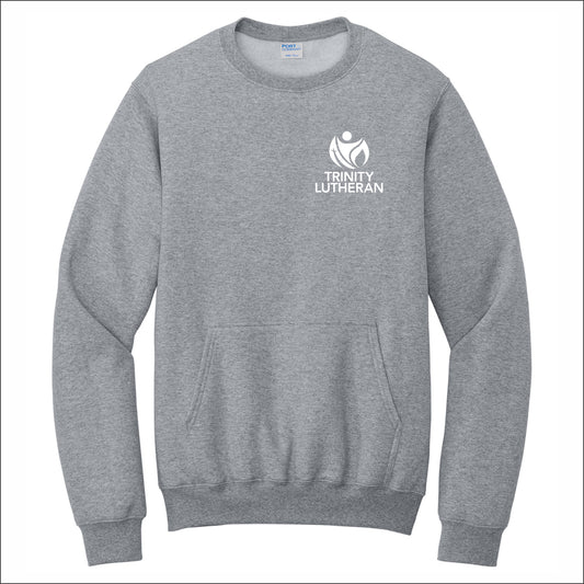 Trinity Lutheran Staff Crewneck Pouch Pocket Sweatshirt - Design B