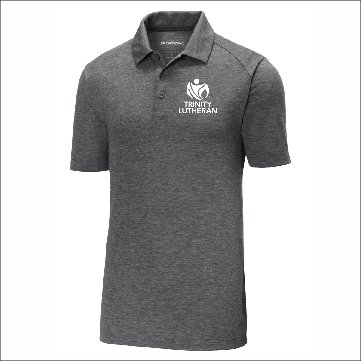 Trinity Lutheran Staff Tri-Blend Wicking Polo Shirt - Design B