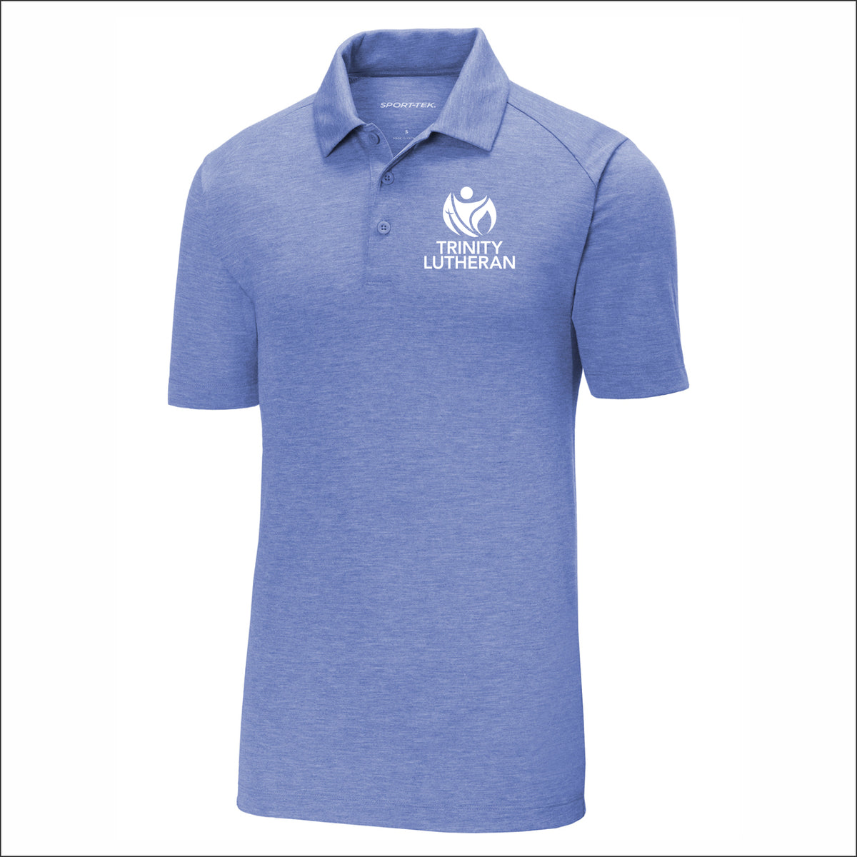 Trinity Lutheran Staff Tri-Blend Wicking Polo Shirt - Design B