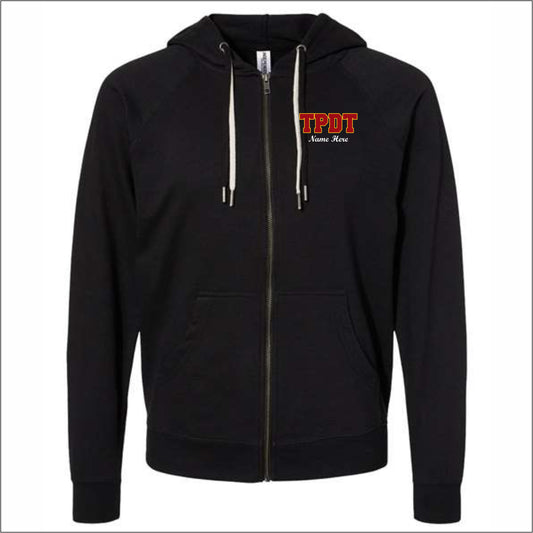 TPDT Ltwt Loopback Terry Full Zip Hoodie - Des. C