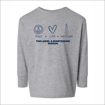 The Lakes Montessori Toddler Fine Jersey Long Sleeve Tee - Des. B
