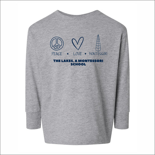 The Lakes Montessori Toddler Fine Jersey Long Sleeve Tee - Des. B