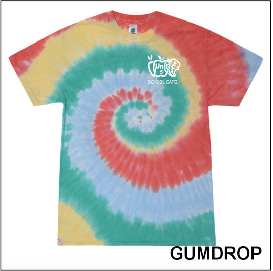 Unit 5 Food Service Multicolor Tie-Dye T-shirt - FREE OPT