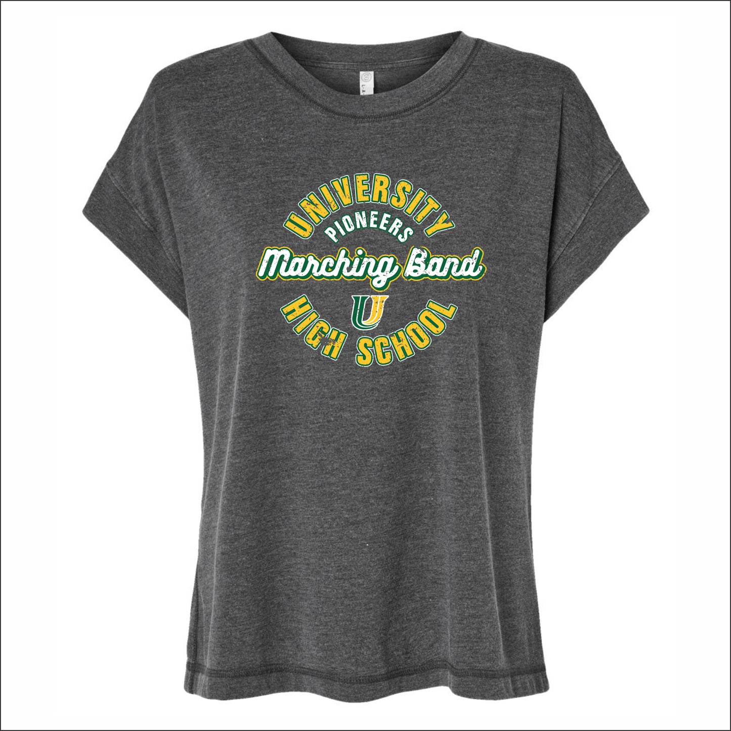 U-High Marching Band Ladies Relaxed Vintage Wash Tee