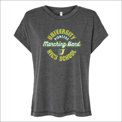 U-High Marching Band Ladies Relaxed Vintage Wash Tee