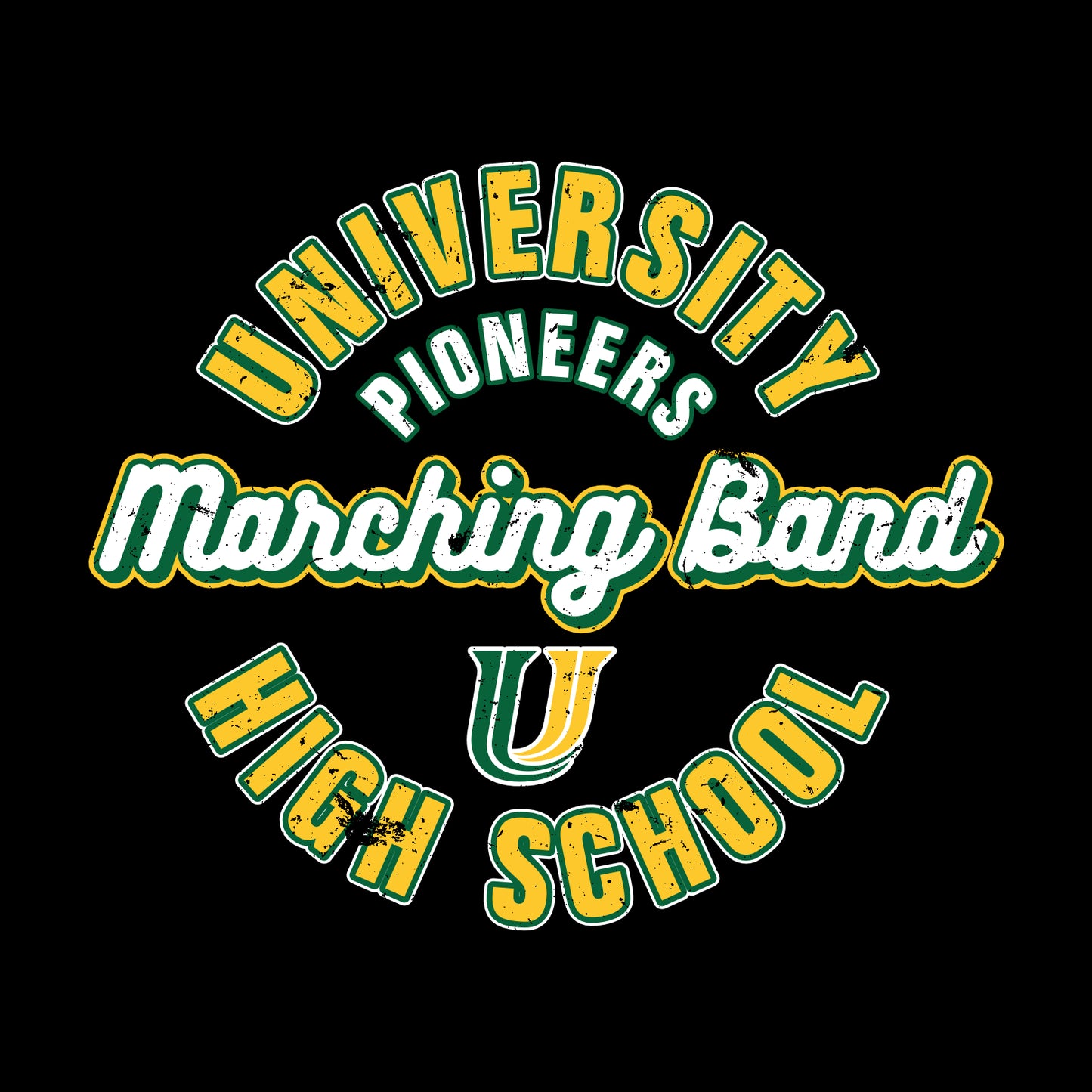 U-High Marching Band Short Sleeve T-shirt - Des. B