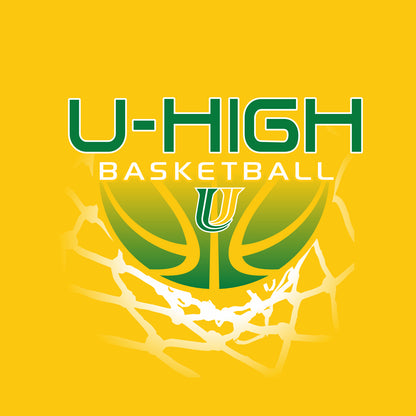 U-High Girls Basketball 50/50 Long Sleeve T-shirt - Design A