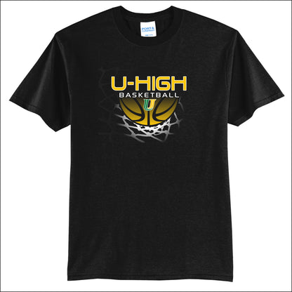U-High Girls Basketball 50/50 Short Sleeve T-shirt - Design A