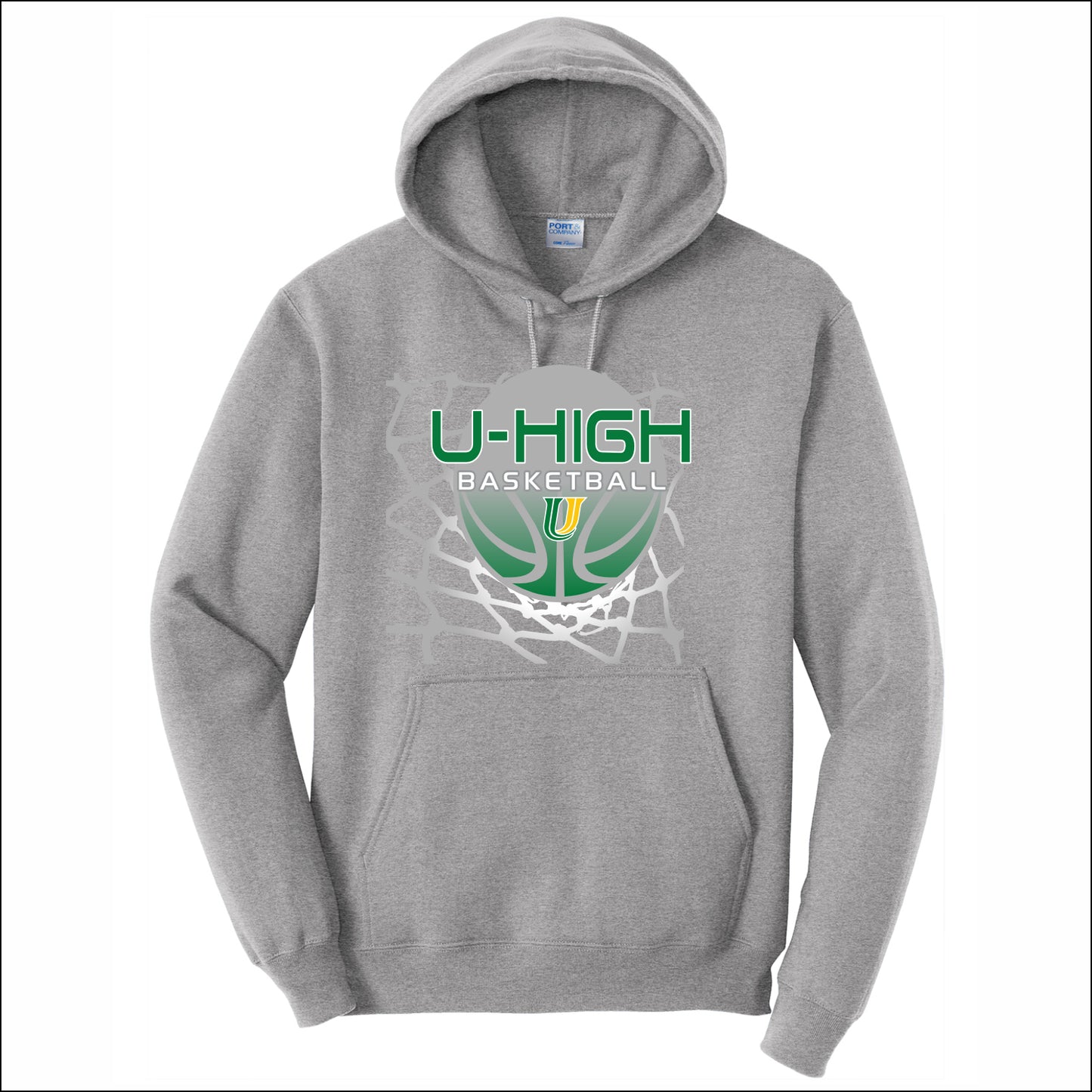 U-High Girls Basketball Hooded Sweatshirt - Design A