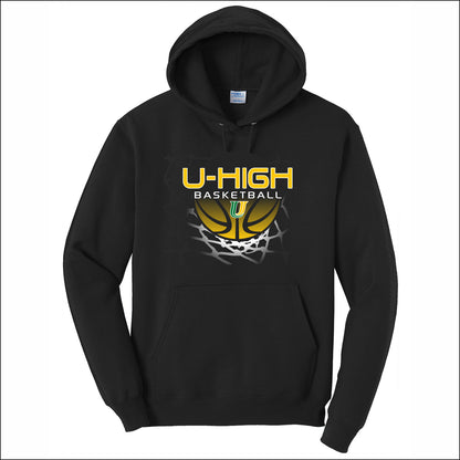 U-High Girls Basketball Hooded Sweatshirt - Design A