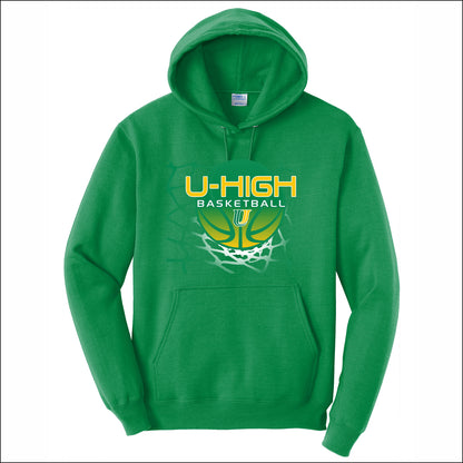 U-High Girls Basketball Hooded Sweatshirt - Design A