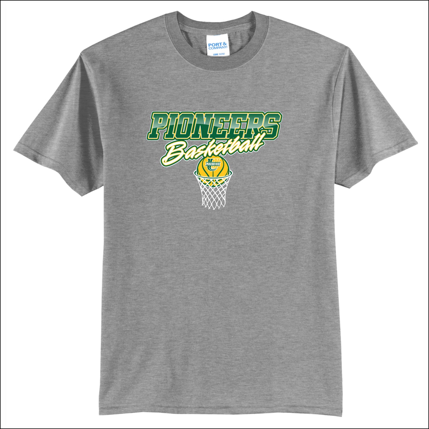 U-High Girls Basketball 50/50 Short Sleeve T-shirt - Design B