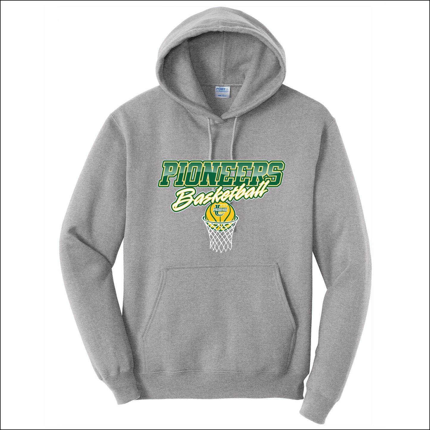 U-High Girls Basketball Hooded Sweatshirt - Design B