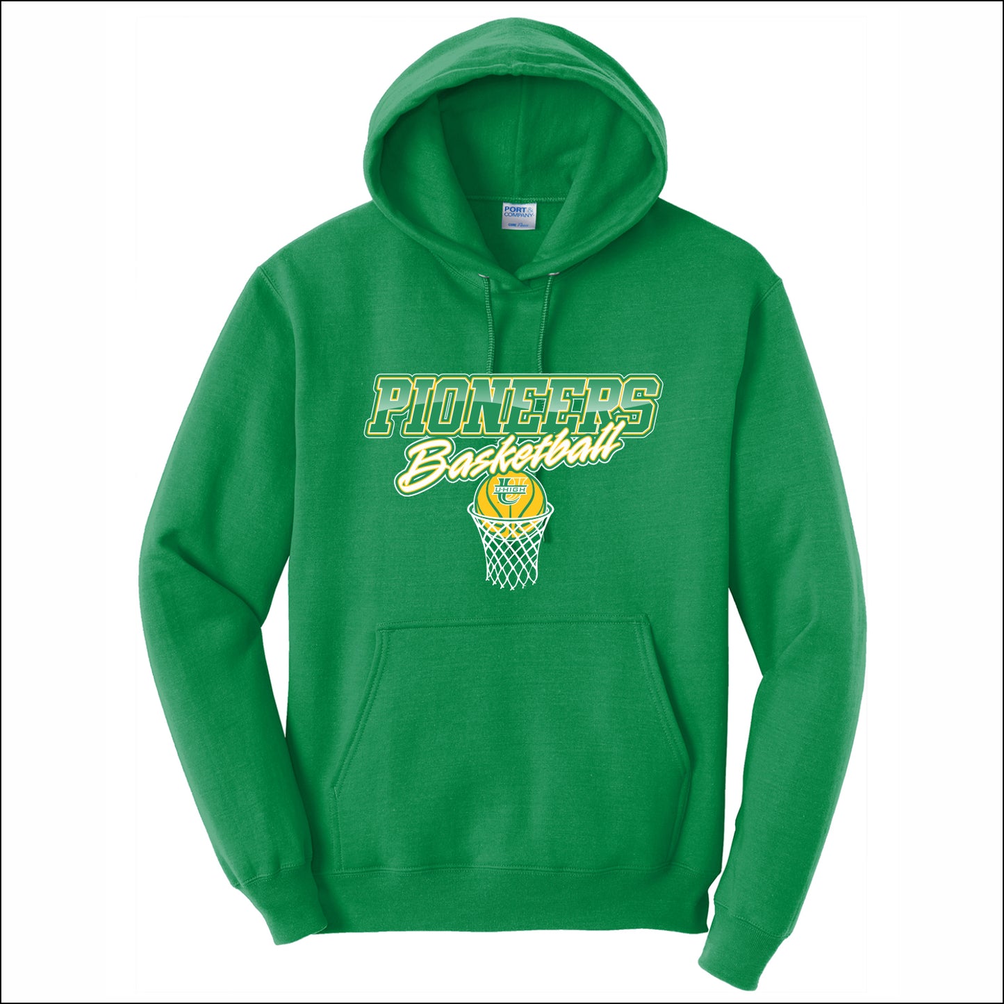 U-High Girls Basketball Hooded Sweatshirt - Design B