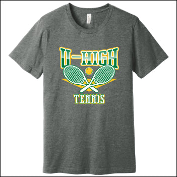 U-High Girls Tennis Heathered Soft Jersey Short Sleeve T-shirt