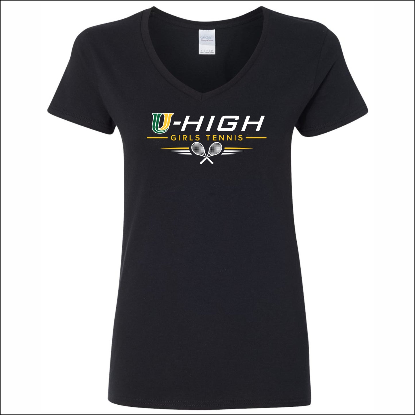 U-High Girls Tennis Ladies V-Neck T-shirt