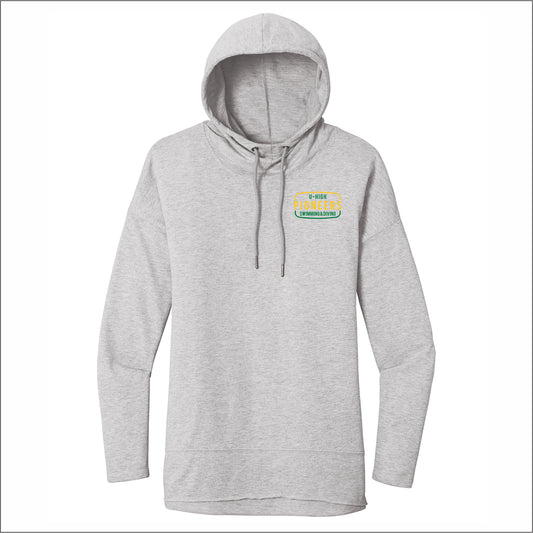 U-High Swim & Dive Ladies Featherweight French Terry Hoodie - EMB