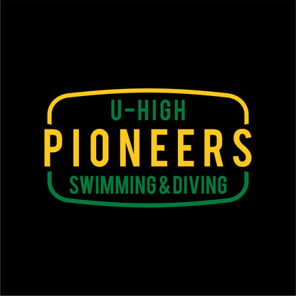 U-High Swim & Dive Ladies Featherweight French Terry Hoodie - EMB
