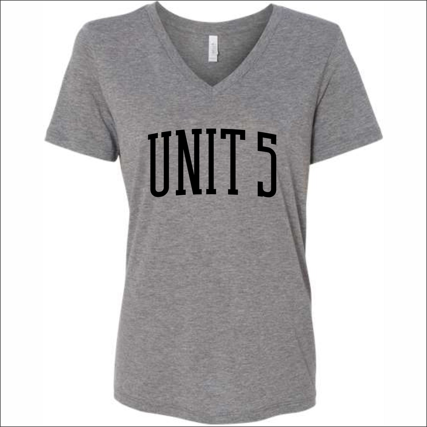 Unit 5 Schools Ladies Relaxed TrI-blend V-Neck T