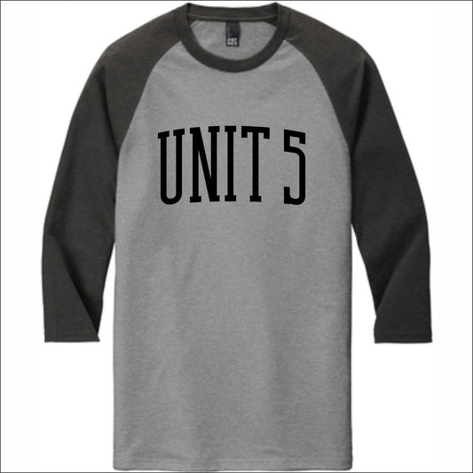 Unit 5 Schools Tri-Blend 3/4 Sleeve Raglan Tee