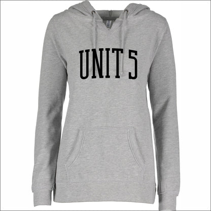 Unit 5 Schools Ladies V-Notch Hooded Sweatshirt