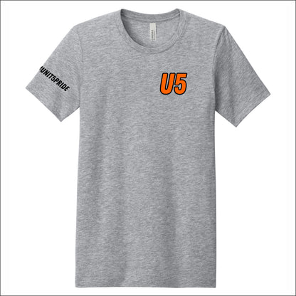 Unit 5 Schools Heathered Soft Jersey Short Sleeve T-shirt