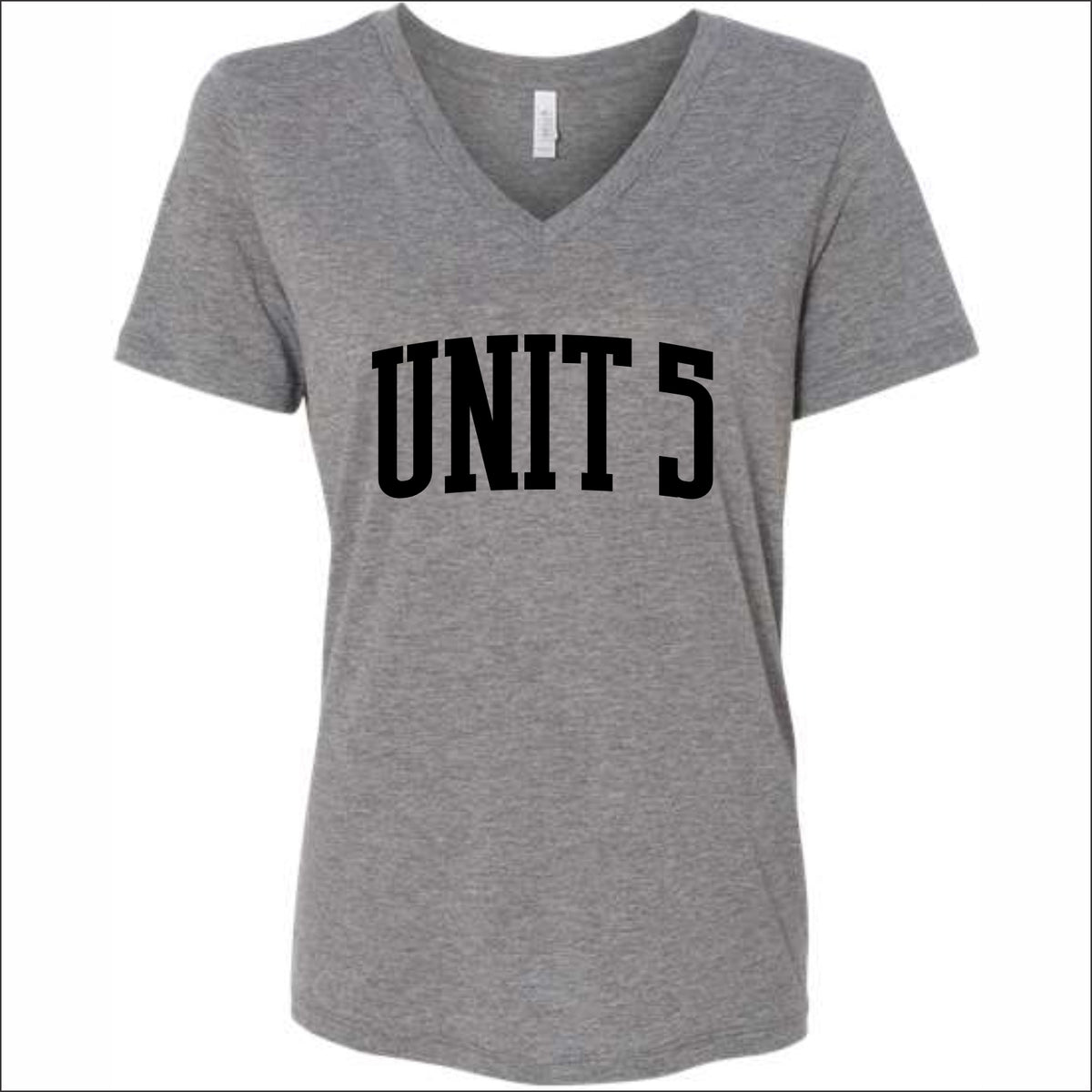 Unit 5 Schools Ladies Relaxed TrI-blend V-Neck T