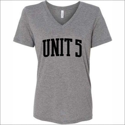 Unit 5 Schools Ladies Relaxed TrI-blend V-Neck T