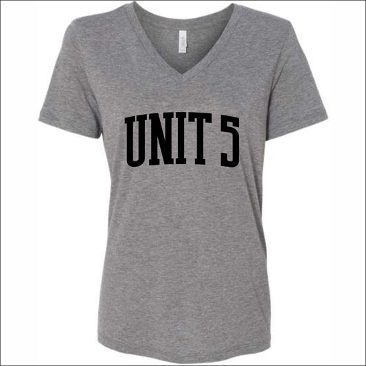 Unit 5 Schools Ladies Relaxed TrI-blend V-Neck T