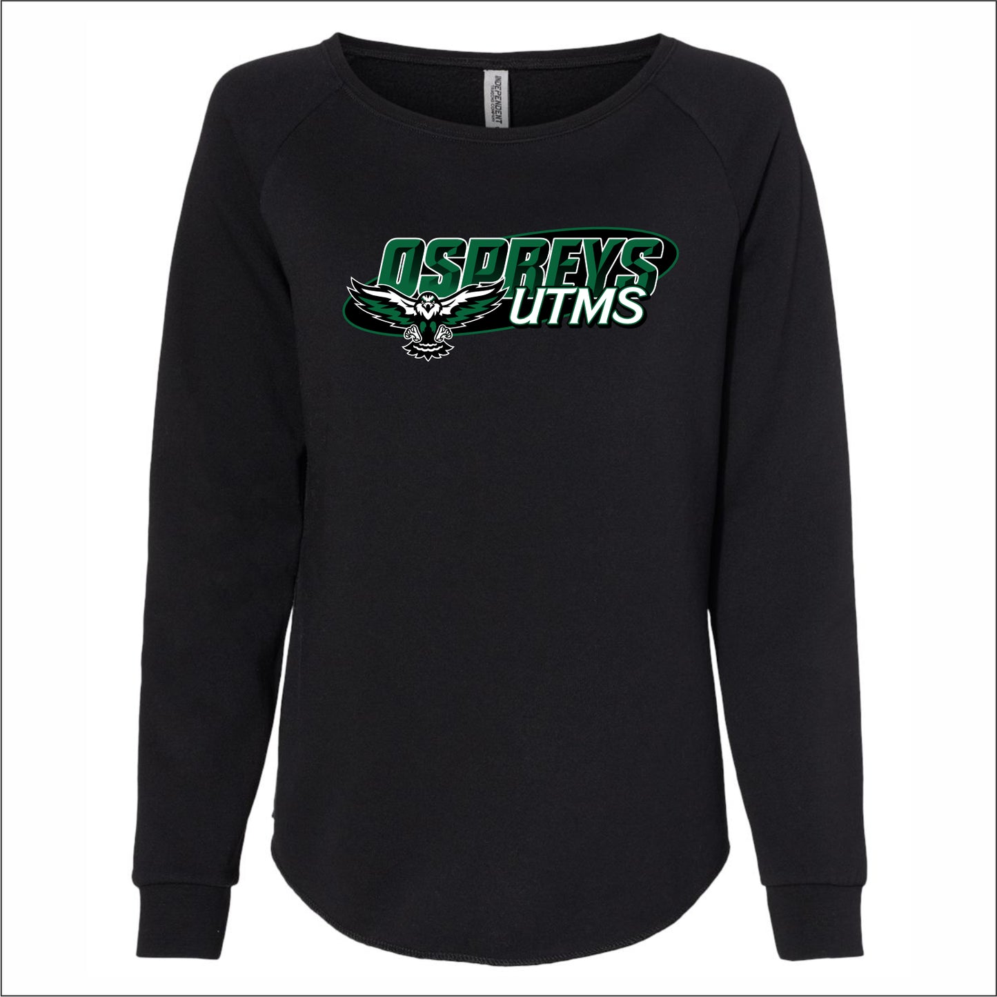 Upper Twp Middle Ladies Wave Wash Crewneck Sweatshirt