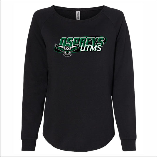 Upper Twp Middle Ladies Wave Wash Crewneck Sweatshirt