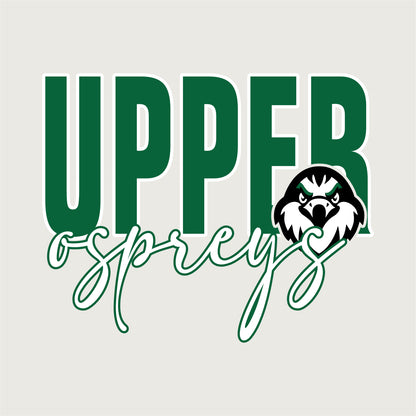 Upper Twp Middle Ladies Striped Sleeves Crewneck Sweatshirt