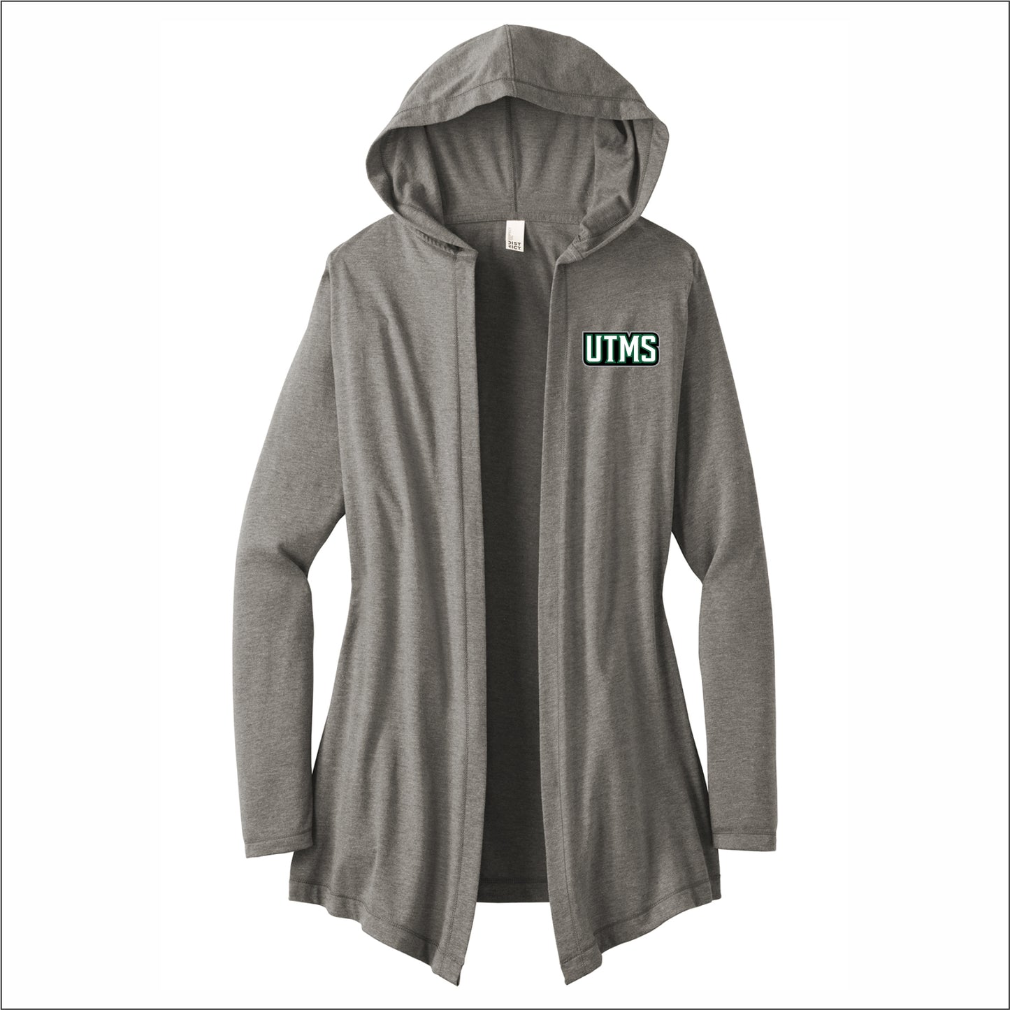 UTMS Staff Ladies Tri-Blend Hooded Cardigan