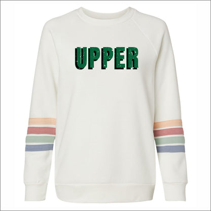 UTMS Staff Ladies Striped Sleeves Crewneck Sweatshirt