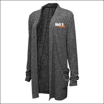 Unit 5 Schools Ladies Easy Fit Pocket Cardigan - Emb1