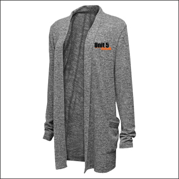 Unit 5 Schools Ladies Easy Fit Pocket Cardigan - Emb1