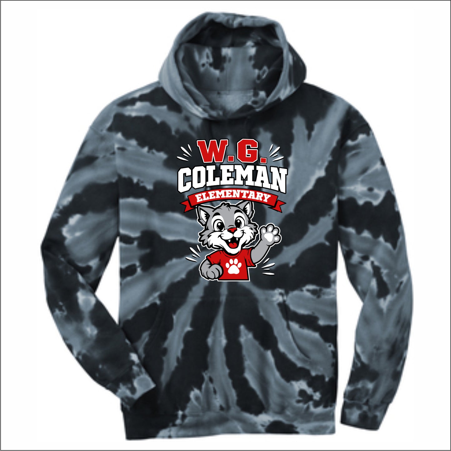 WG Coleman Elementary Tie-Dye Hooded Sweatshirt